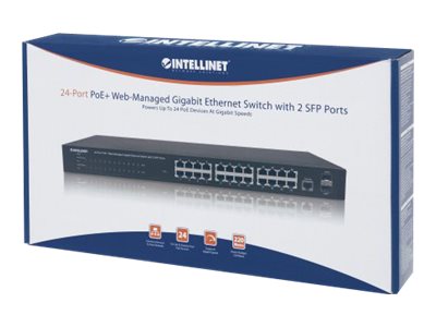 24-PORT GIGABIT ETHERNET POE+ WEB-MANAGED SWITCH WITH 2 SFP PORTS 240W