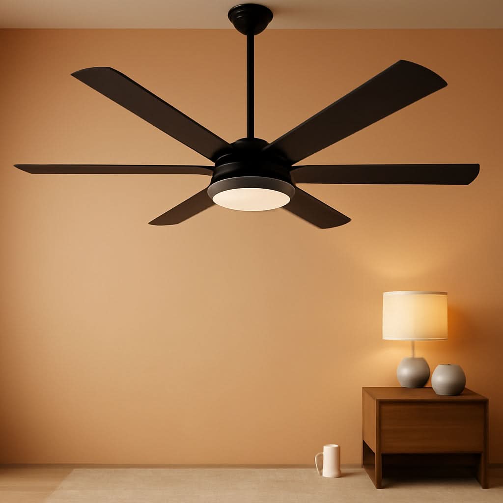 62-Inch Ceiling Fan With Lights And Remote Control Black