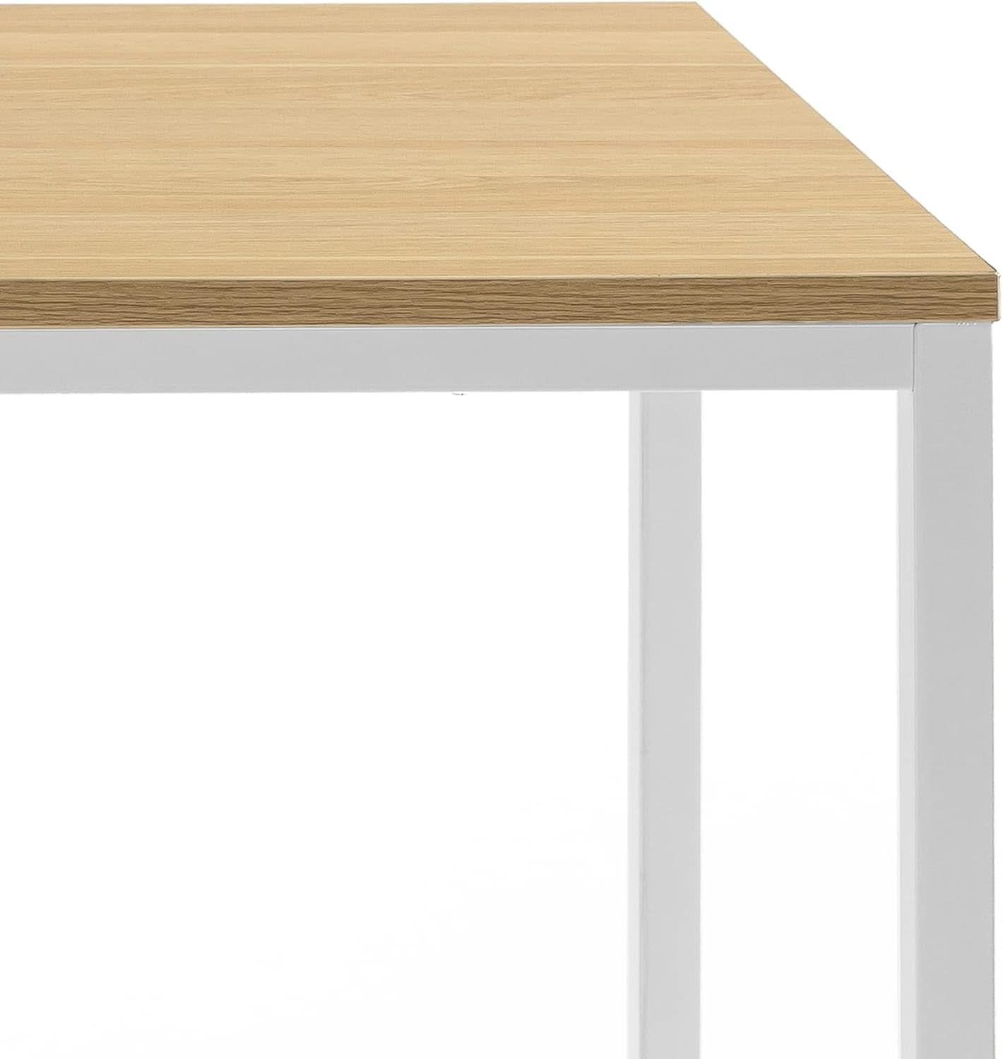 63 Inch White Frame Desk Computer Workstation Office Desk