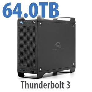 64.0TB (1x8.0TB U.2 NVMe SSD, 7x8.0TB HDD) ThunderBay Flex 8 Thunderbolt 3 Storage