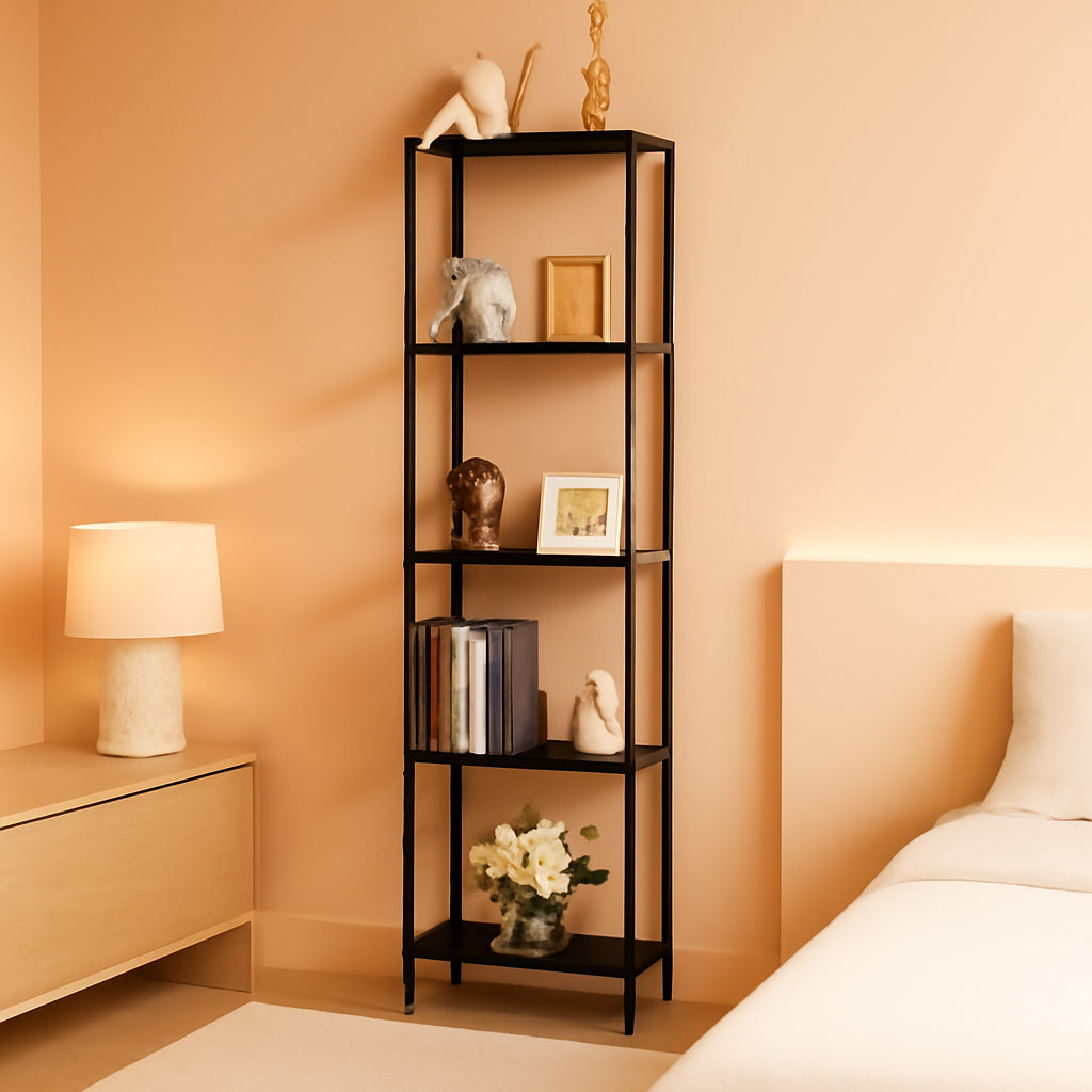 65 Inch Corner Shelf Stand 5 Tier Bookshelf For Home