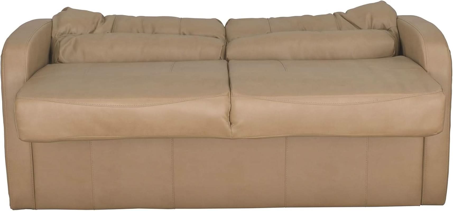 65 Inch Jack Knife RV Sleeper Sofa Toffee Leather PUPro Plus
