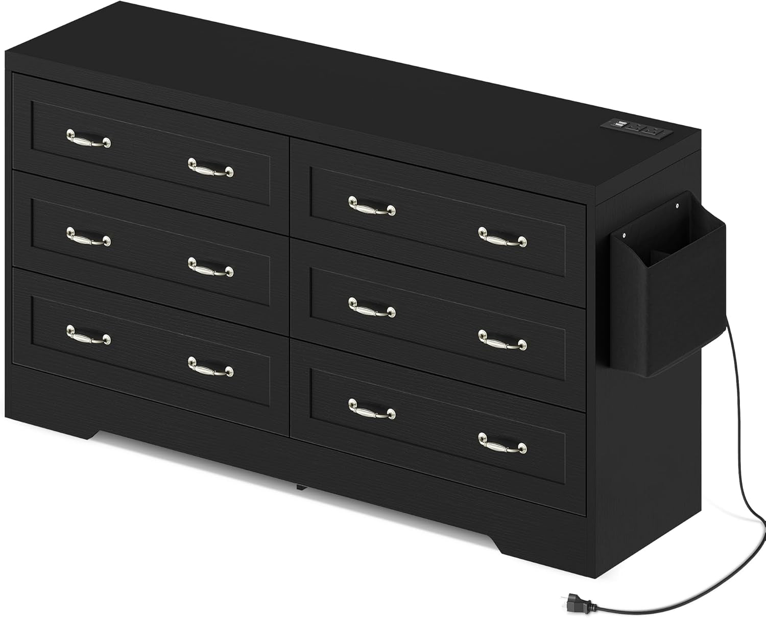 65 Inch TV Stand With Power Outlets And Entertainment Console
