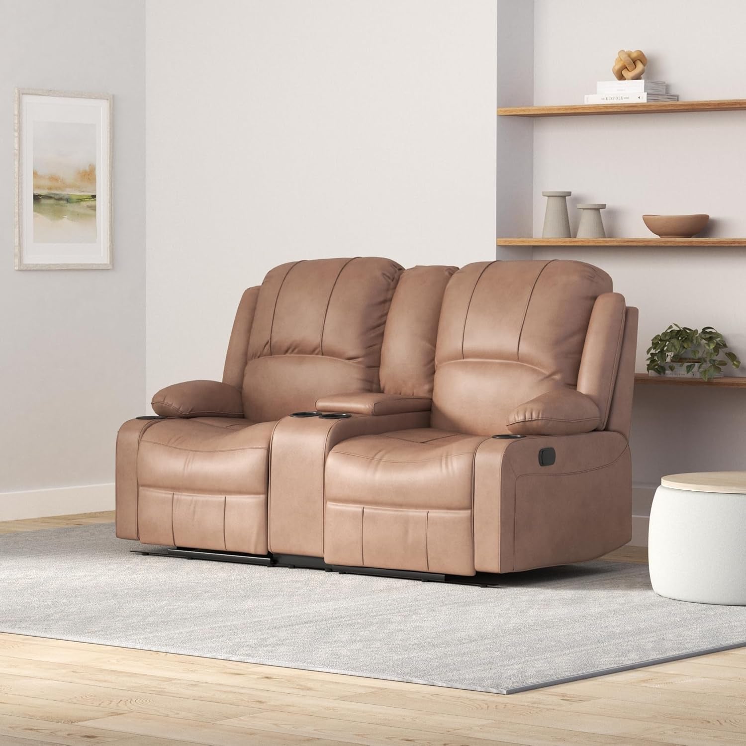 65 Inch Wall Hugger Reclining RV Theater Seats With Console