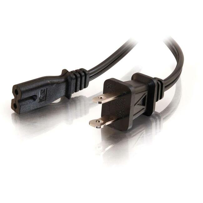 6Ft Polarized 2-Slot Power Cord Black