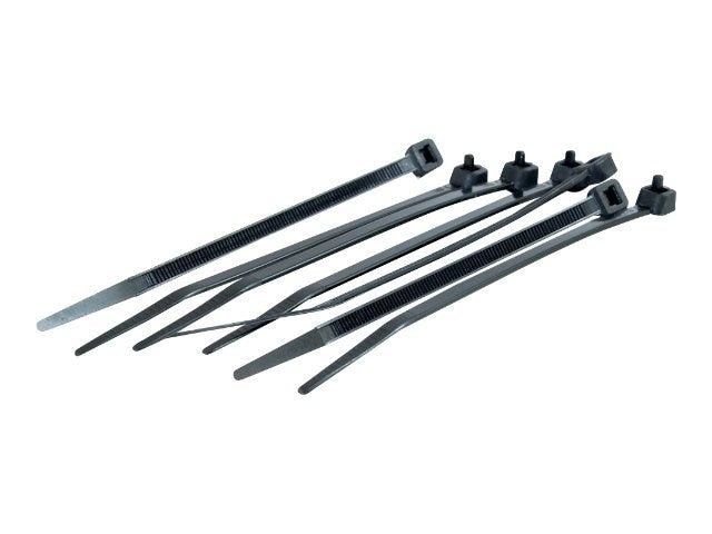 6In Releasable Cable Ties Black 50-Pack