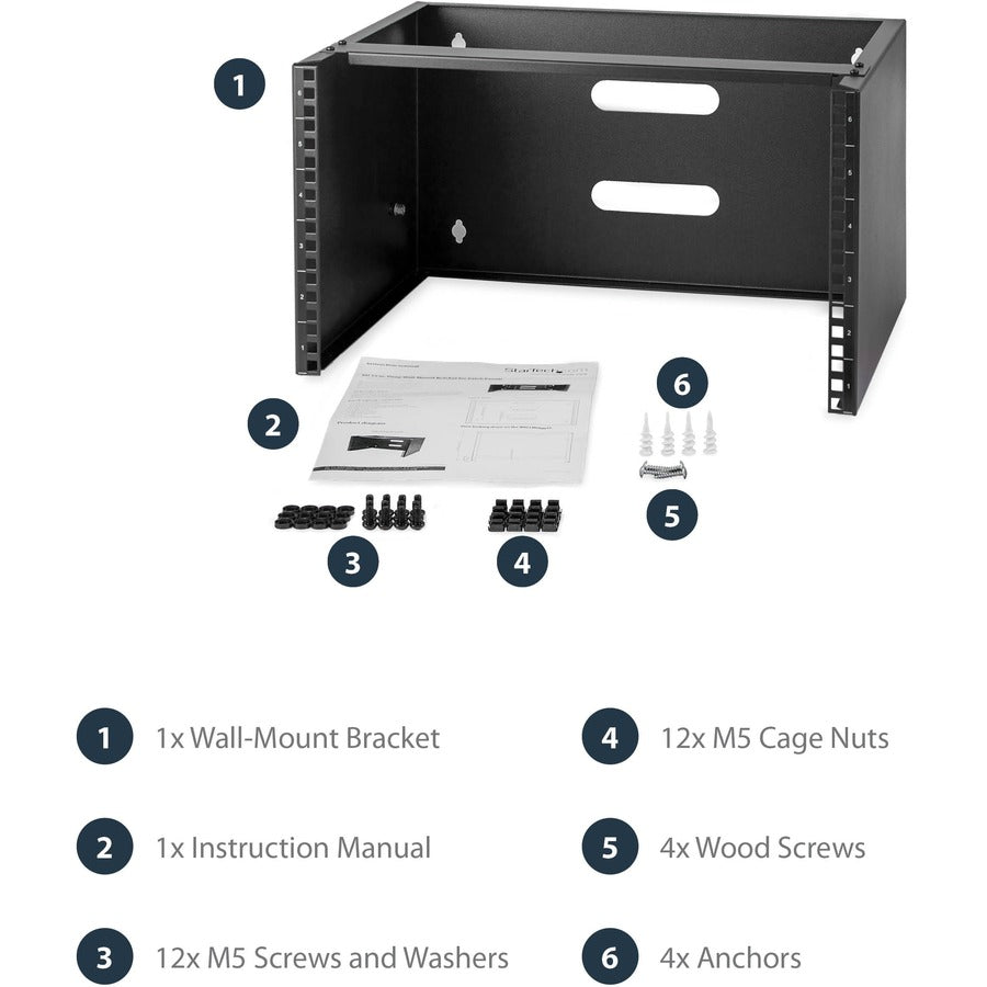 6U Wall Mount Network Rack - 14 Inch Deep Low Profile | StarTech.com WALLMOUNT6