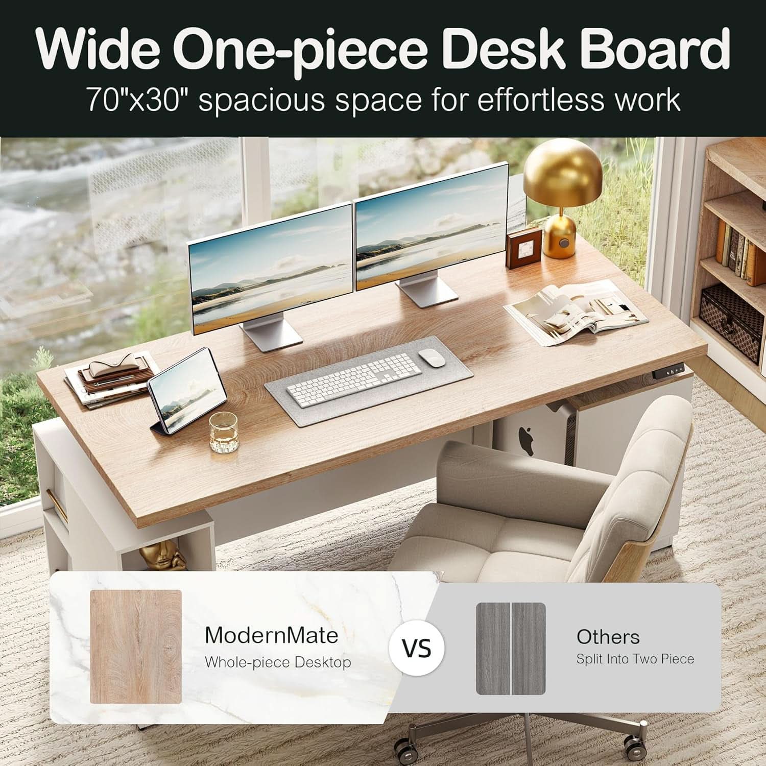 71 Inches Electric Height Adjustable Standing Desk