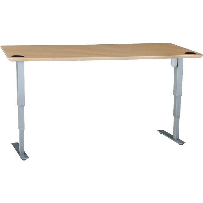72-30In Melamine Beech Veneer Tabletop With Steel Frame Silver 501-37 8S172 72-30SB