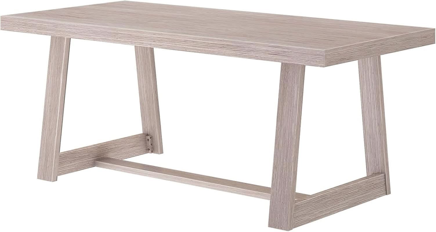 72 Inch Farmhouse Solid Wood Dining Table Rectangular Kitchen Table