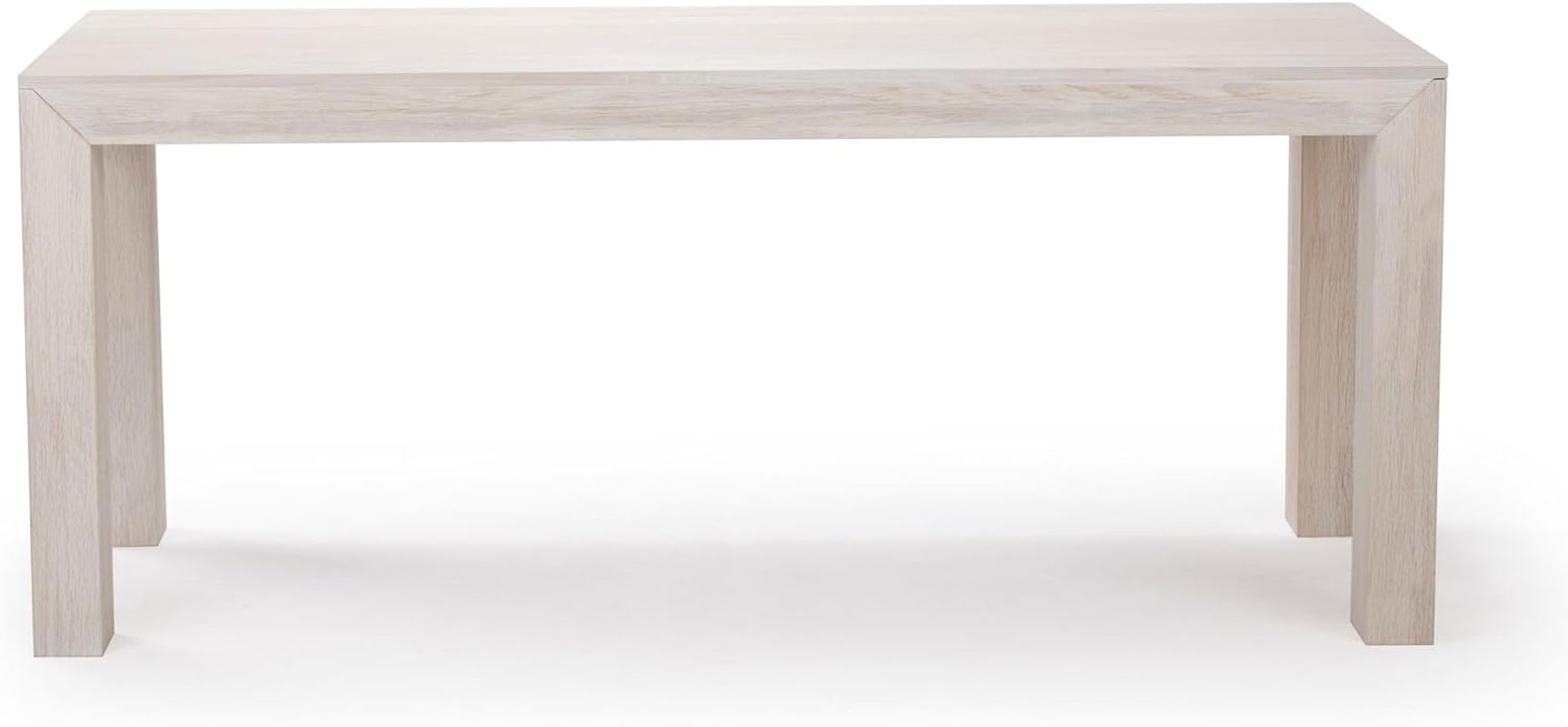 72 Inch Modern Wood Dining Table White Sand Wirebrush Finish