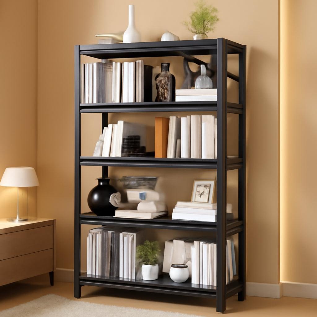 72 Inch Tall Industrial Metal Freestanding Bookshelf