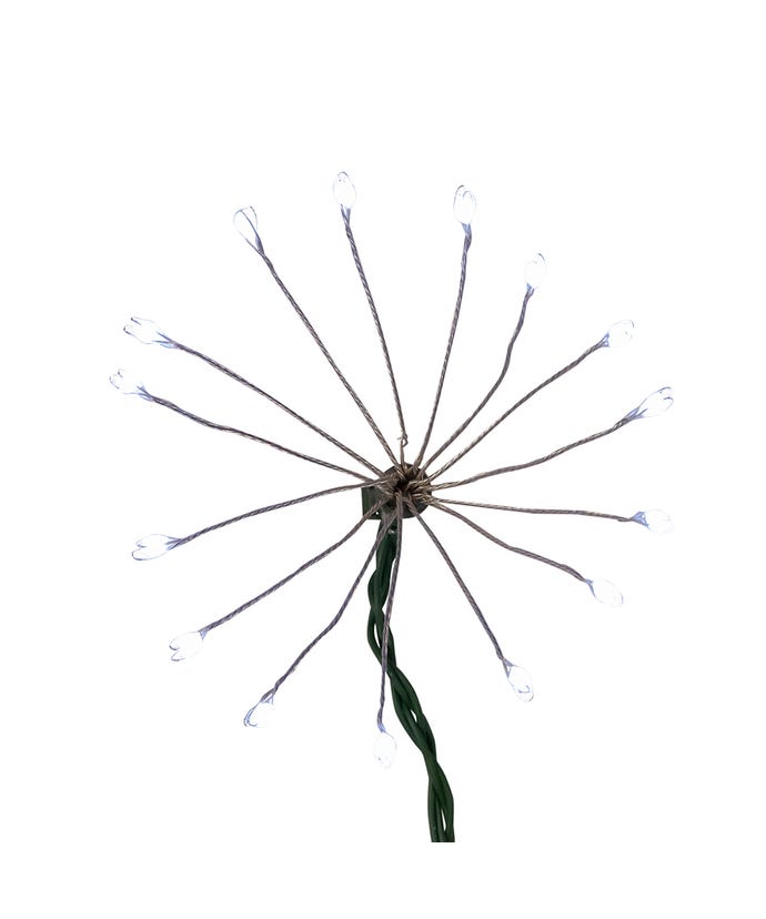 75-Light Cluster Burst Superbright LED Light Set - Cool White - Green Wire