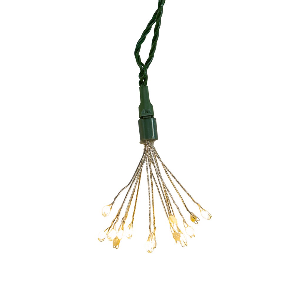 75-Light Cluster Burst Warm White Twinkle LED Light Set