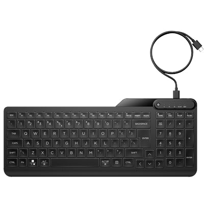 HP 405 Multi-Device Backlit Wired Keyboard