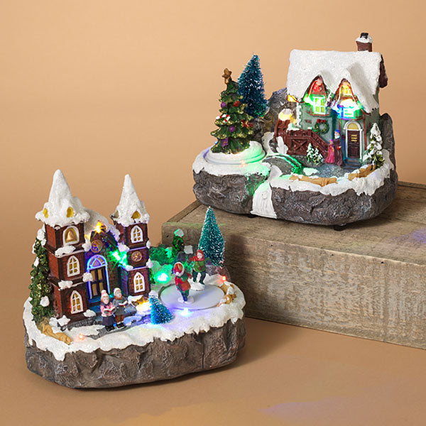 8 Inch long LED Holiday Village -