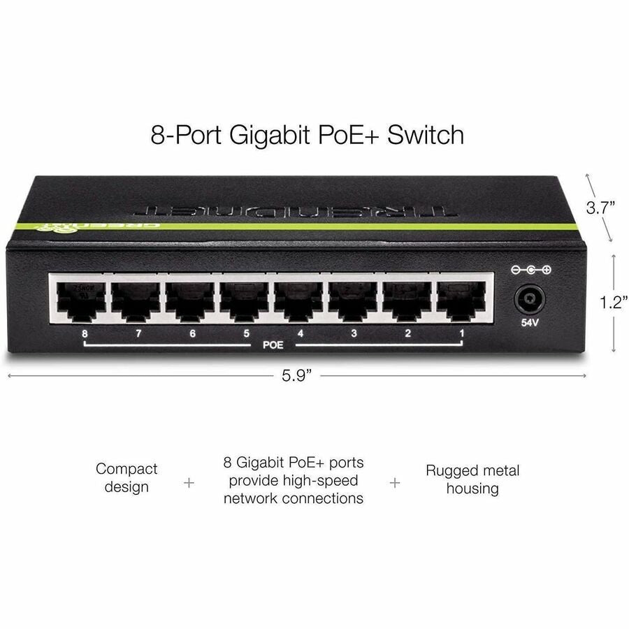 8-Port 10/100Mbps PoE Switch - TRENDnet TPE-S44