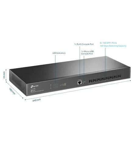 8-Port 10GE SFP+ L2+ Managed Switch