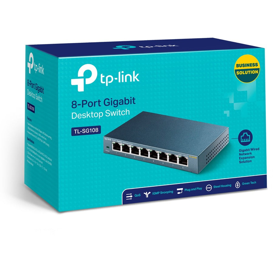 8-Port Gigabit Desktop Switch - Unmanaged Metal Housing | TP-LINK TL-SG108