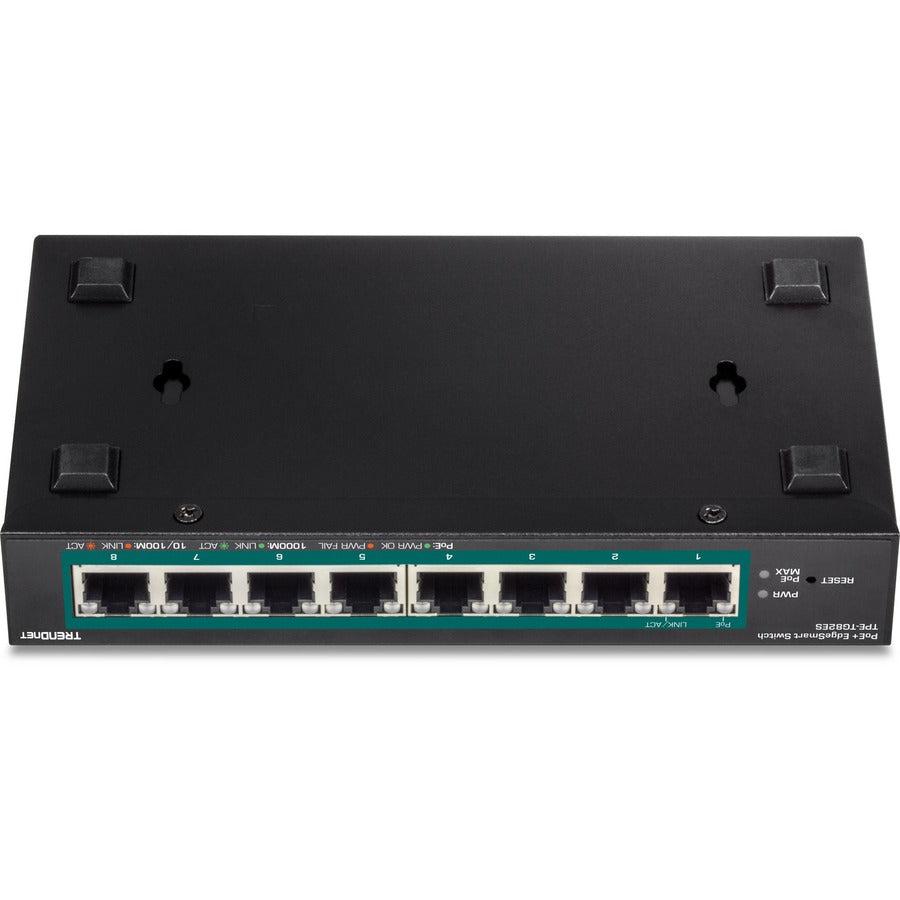 8 Port PoE Switch - TRENDnet TPE-TG82ES EdgeSmart Gigabit Desktop | TechSoft