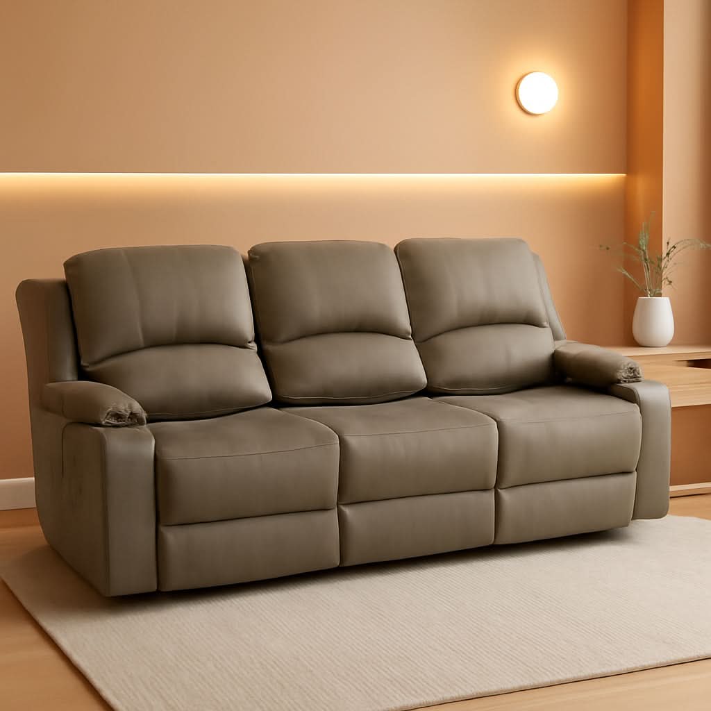 80 Inch Powered Triple Wall Hugger RV Recliner Sofa