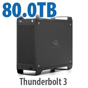 80.0TB (4x4.0TB U.2 NVMe SSD, 4x16.0TB HDD) ThunderBay Flex 8 Thunderbolt 3 Storage