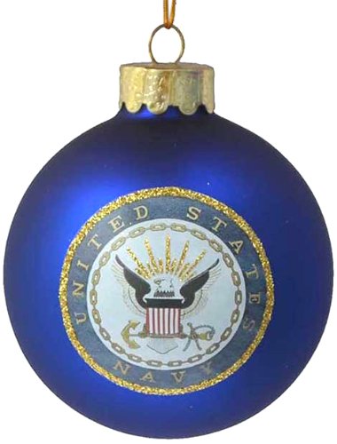 80mm U.S. Navy Glass Ball Ornament