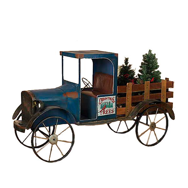 82" Solar Lighted Antique Woody Replica Truck