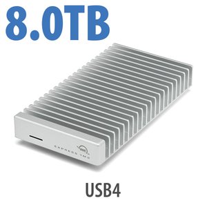 8.0TB OWC Express 1M2 USB4 (40Gb/s) Bus-Powered Portable NVMe SSD External Storage