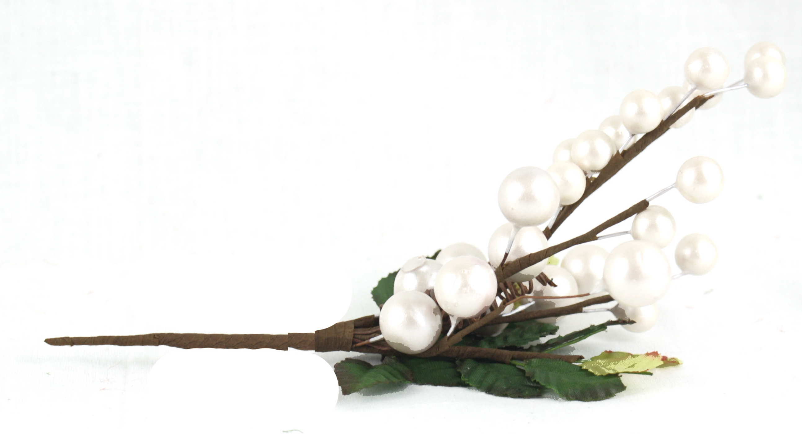 9" Berry Spray - White