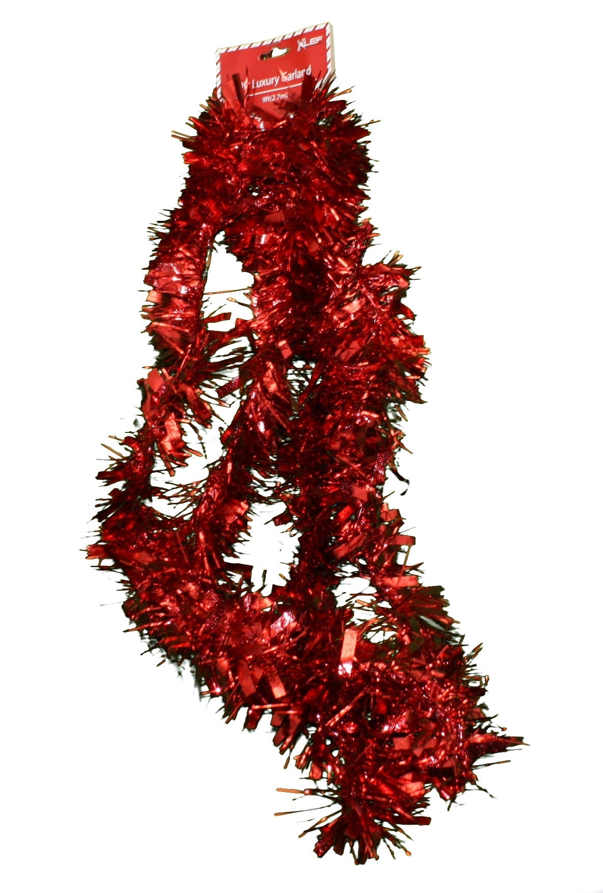9 Foot Luxury Garland - Red