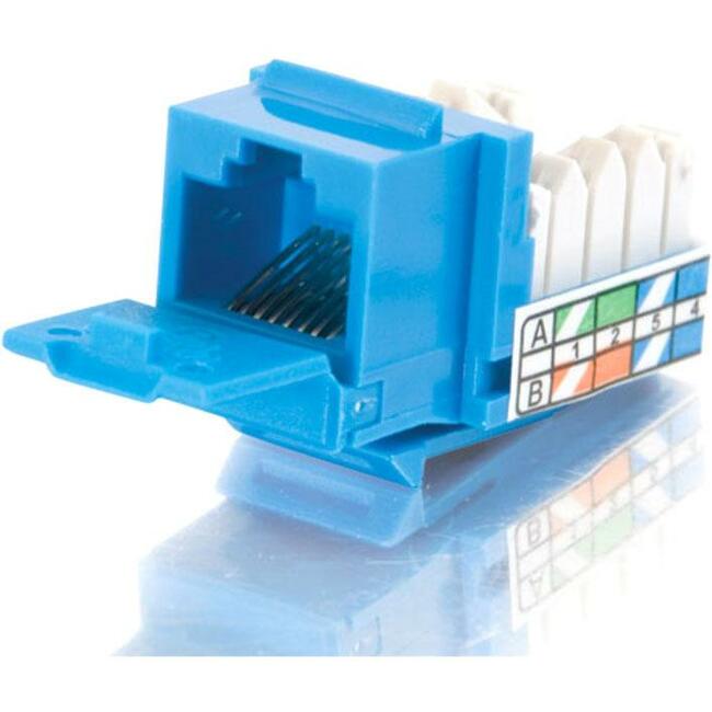 90&Deg; Cat5E Rj45 Utp Keystone Jack - Blue