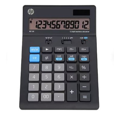 HP BC120 12-Digit Battery/Solar Powered Basic Calculator