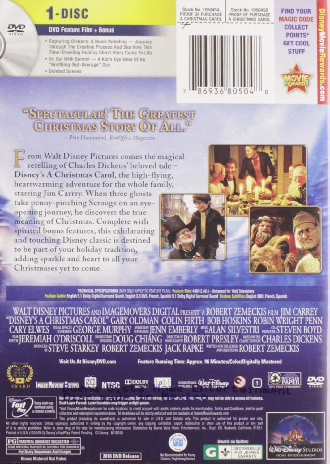 A Christmas Carol - Jim Carrey - DVD