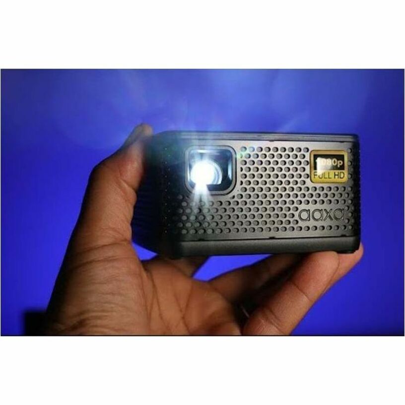 AAXA Technologies P7+ DLP Projector - 16:9 - Portable - Gray Black - 1920 x 1080 - Front -