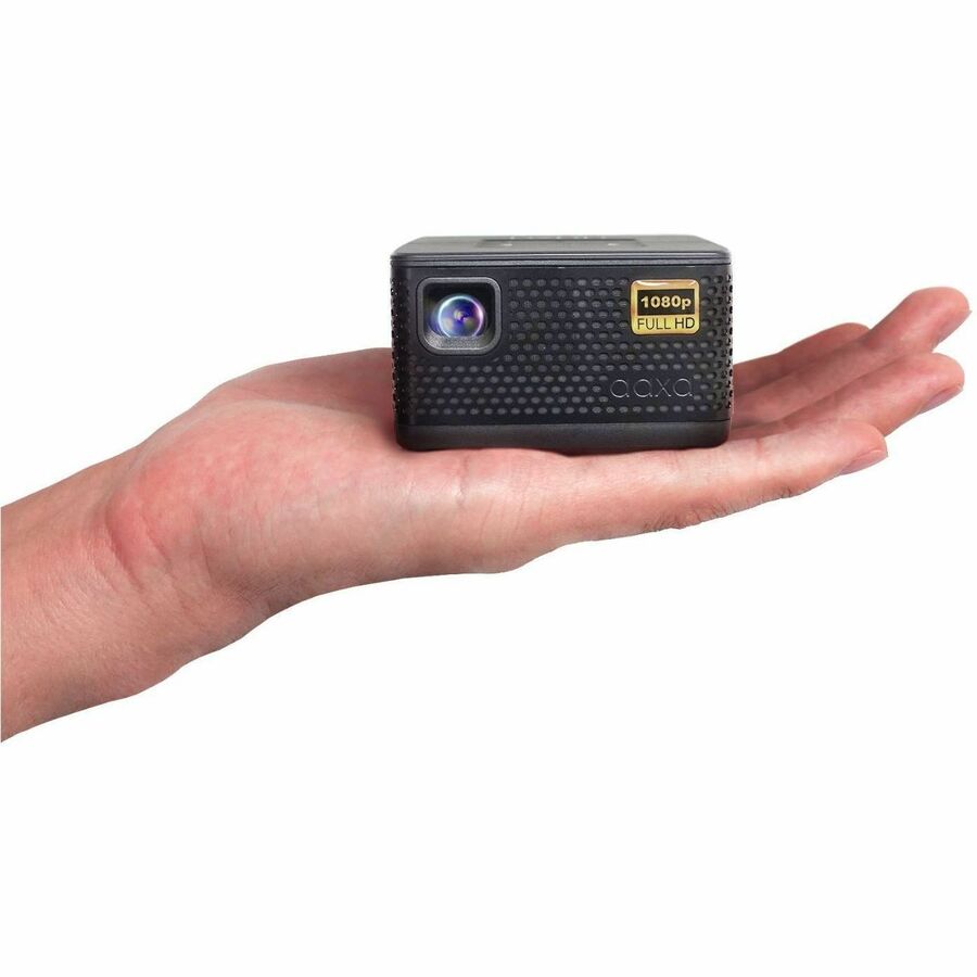 AAXA Technologies P7+ DLP Projector - 16:9 - Portable - Gray Black - 1920 x 1080 - Front -