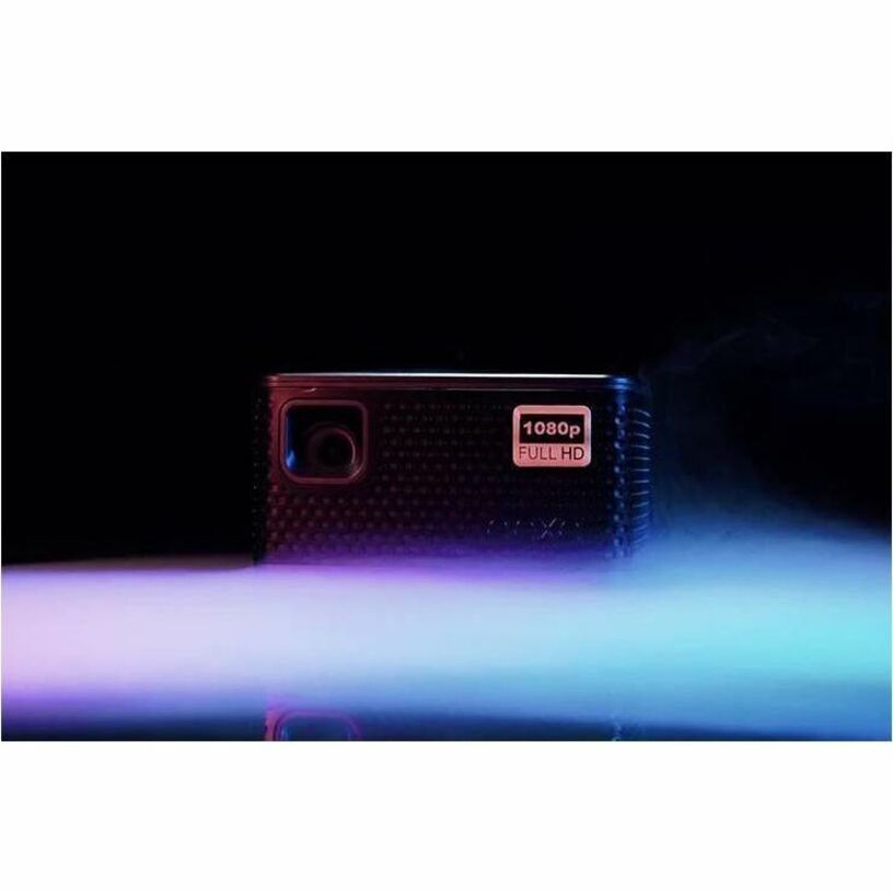 AAXA Technologies P7+ DLP Projector - 16:9 - Portable - Gray Black - 1920 x 1080 - Front -