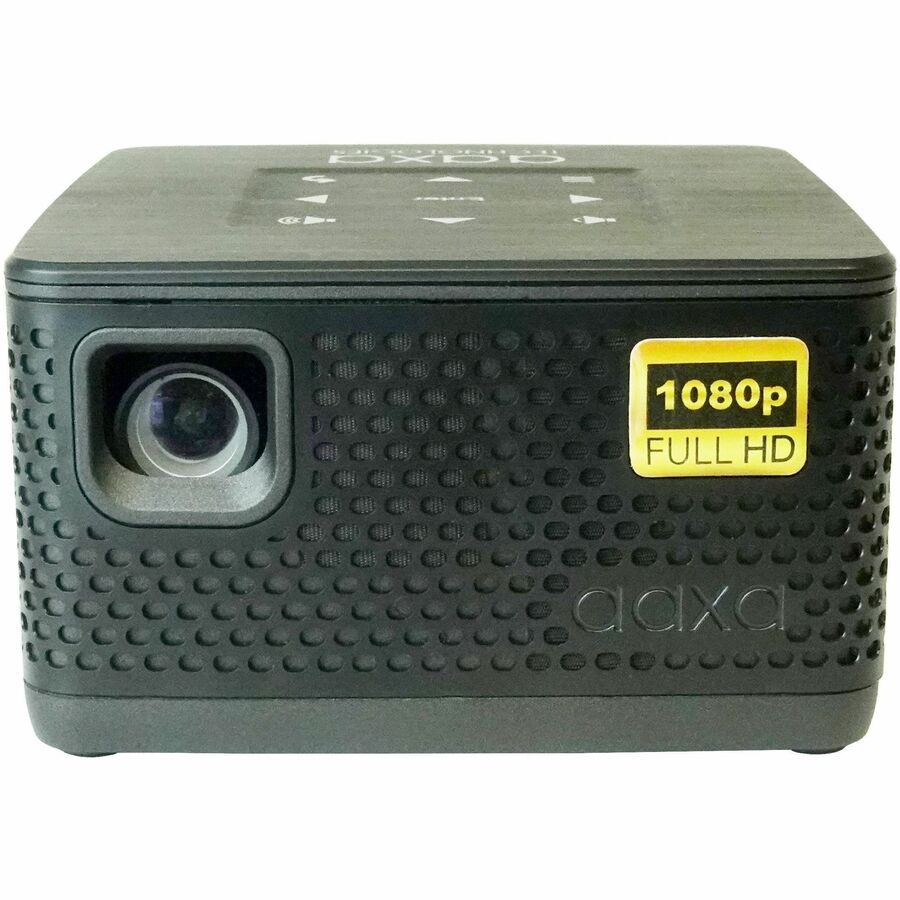 AAXA Technologies P7+ DLP Projector - 16:9 - Portable - Gray Black - 1920 x 1080 - Front -