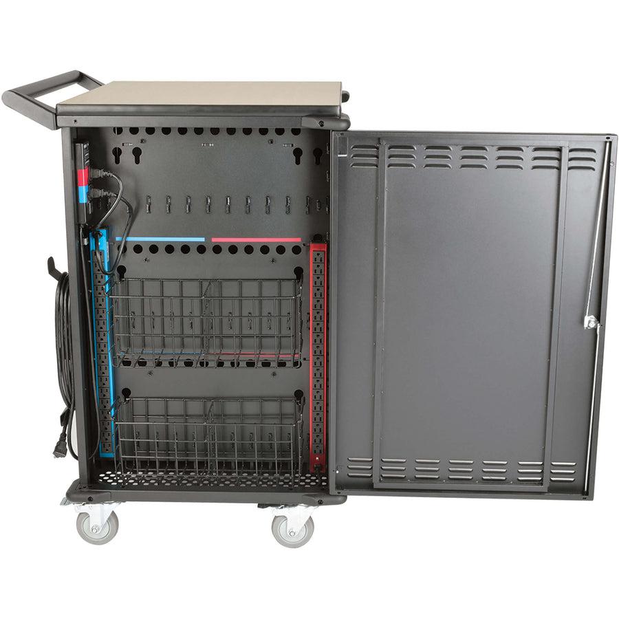 AC Charging Cart 48-Device Mobile Storage - School Chromebook Laptop Tablet Solutions | TecISoft CSC48AC