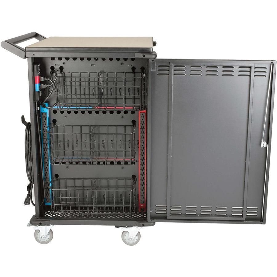 AC Charging Cart 48-Device Mobile Storage - School Chromebook Laptop Tablet Solutions | TecISoft CSC48AC