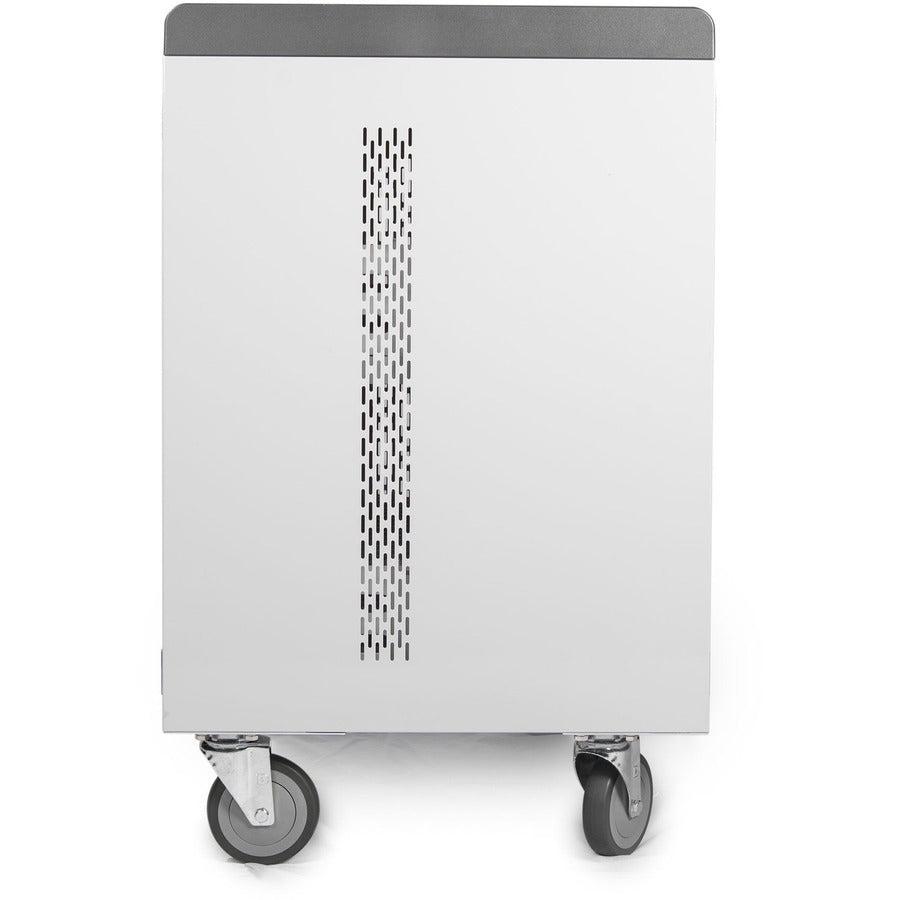 AC Charging Cart Up to 32 Devices - Rocstor Volt V32 Steel Enclosure Notebook Chromebook Charging Station VT0V32-01