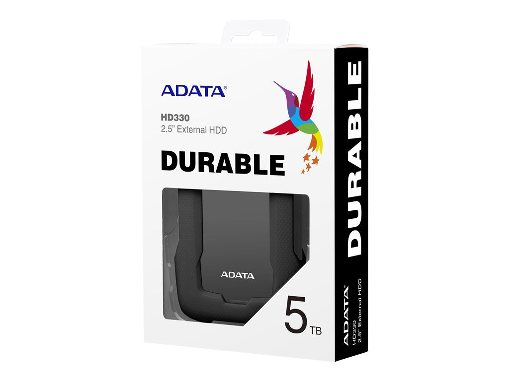 ADATA HD330 - Hard drive - 5 TB - external (portable) - USB 3.1 - 256-bit AES - black