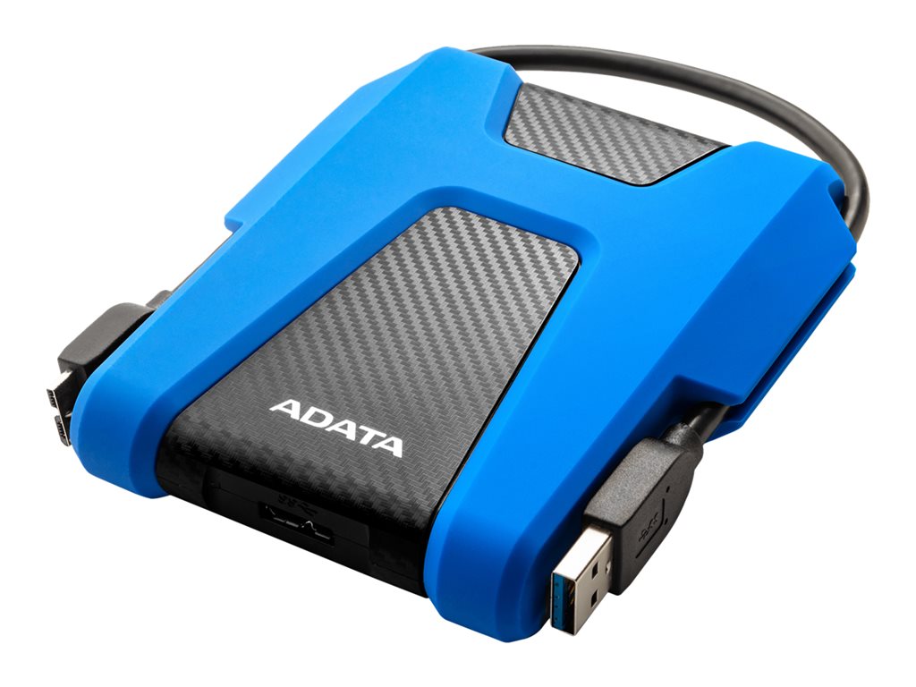 ADATA HD680 - Hard drive - encrypted - 2 TB - external (portable) - USB 3.1 - 256-bit AES - blue