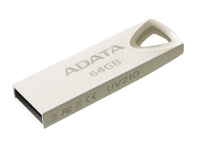 ADATA UV210 - USB flash drive - 64 GB - USB 2.0 - golden