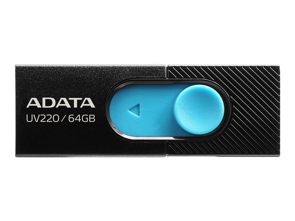 ADATA UV220 - USB flash drive - 64 GB - USB 2.0 - black/blue