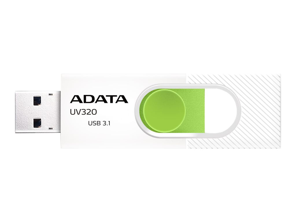 ADATA UV320 - USB flash drive - 32 GB - USB 3.1 - white/green