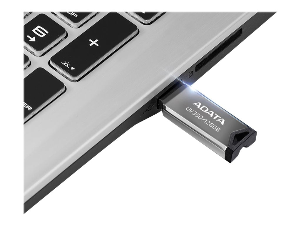 ADATA UV350 - USB flash drive - 128 GB - USB 3.2 Gen 1 - silver