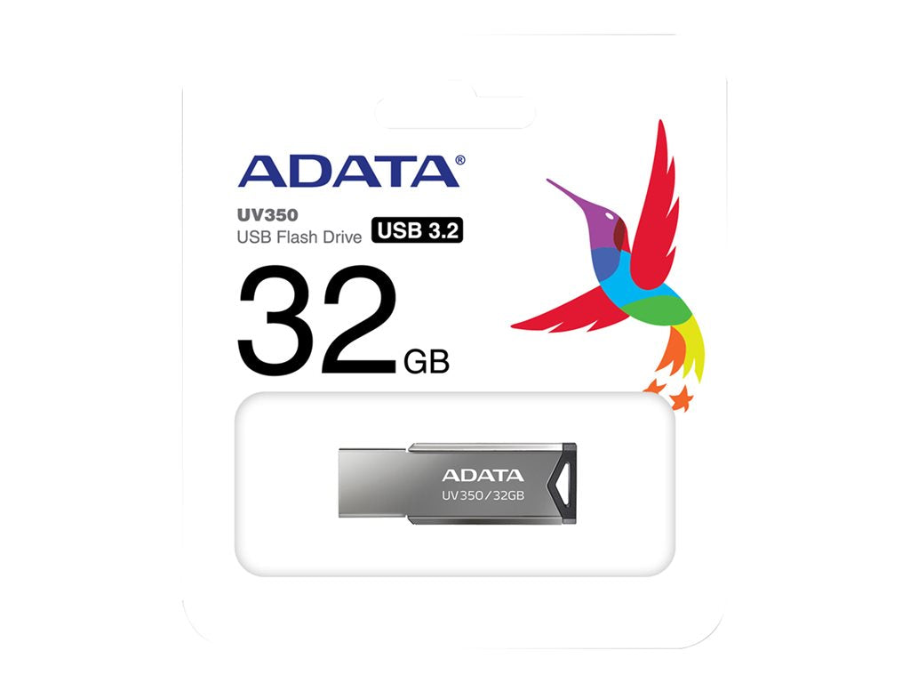ADATA UV350 - USB flash drive - 32 GB - USB 3.2 Gen 1 - silver
