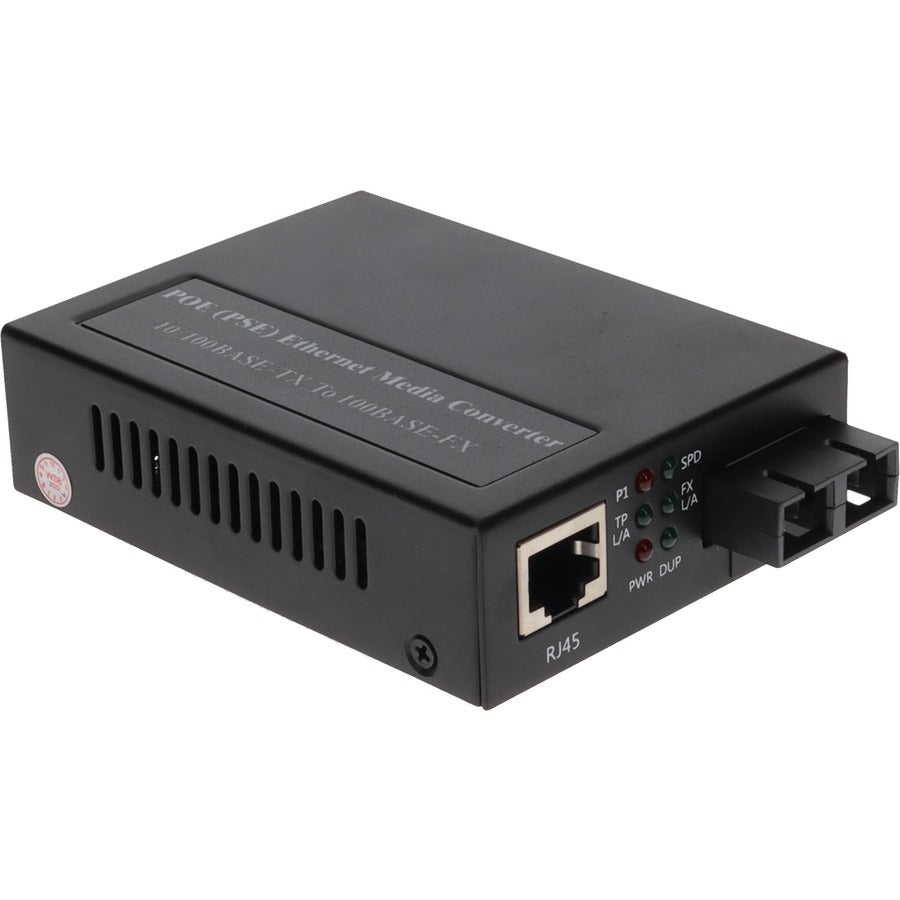 ADD-FMCP-FX-SC POE Media Converter - 100Base-TX to 100Base-FX Multi-Mode Fiber SC