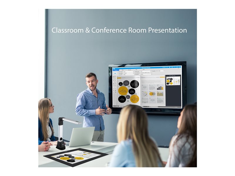 ADESSO Cybertrack 820 Fixed-Focus Document Camera for Professionals